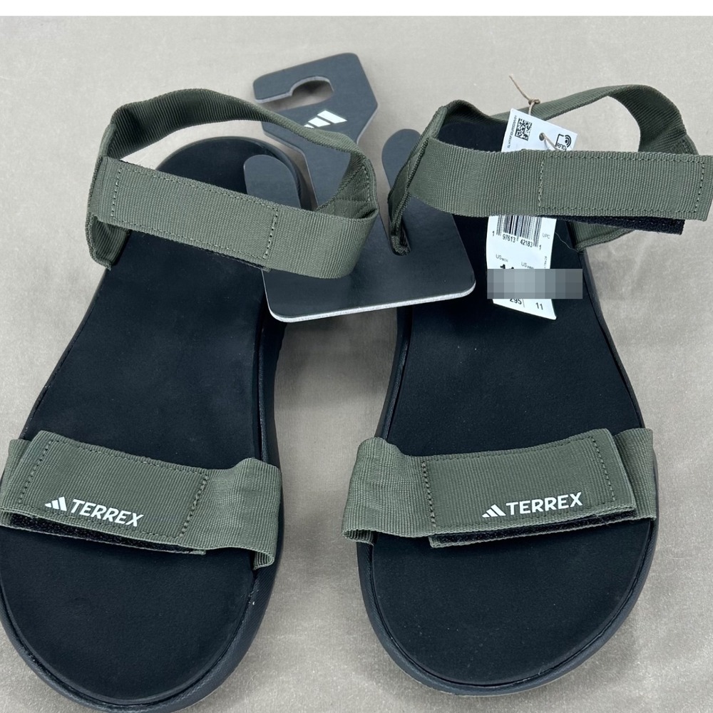 Adidas Terrex Hydroterra Mens Sandals Olive Green Webbing Straps Mens 8 Womens 9